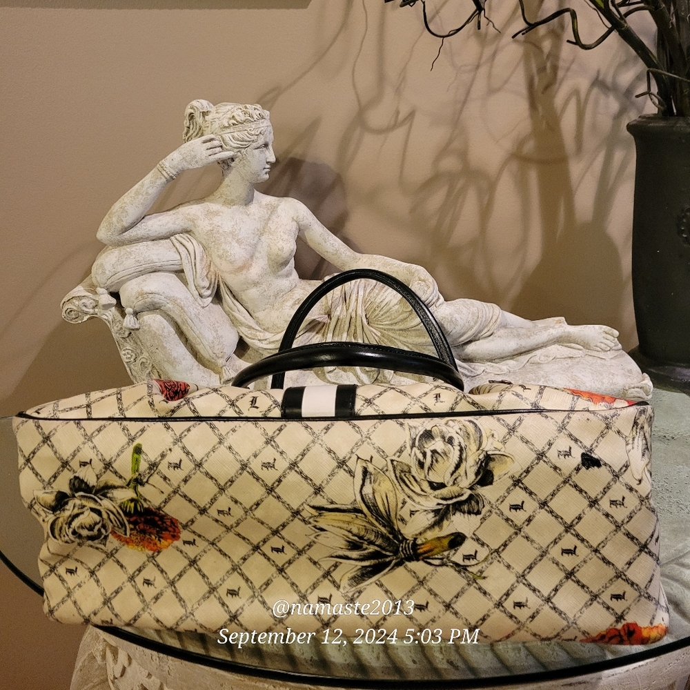 L.A.M.B. by Gwen Stefani Richmond Marigold Satchel Leather PVC Designer Bag #43] - Picture 13 of 17